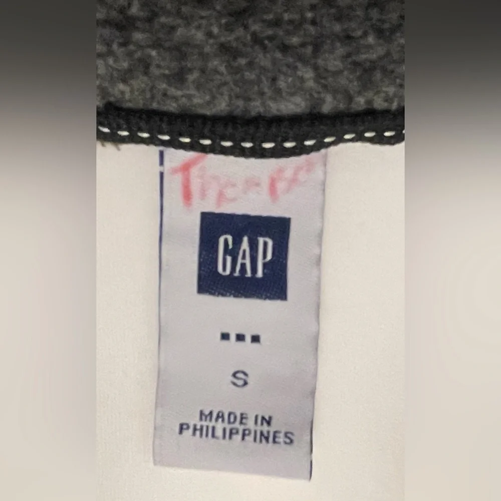 VTG Y2K GAP Men’s Charcoal Gray Deep Pile Fleece Jacket, Size S